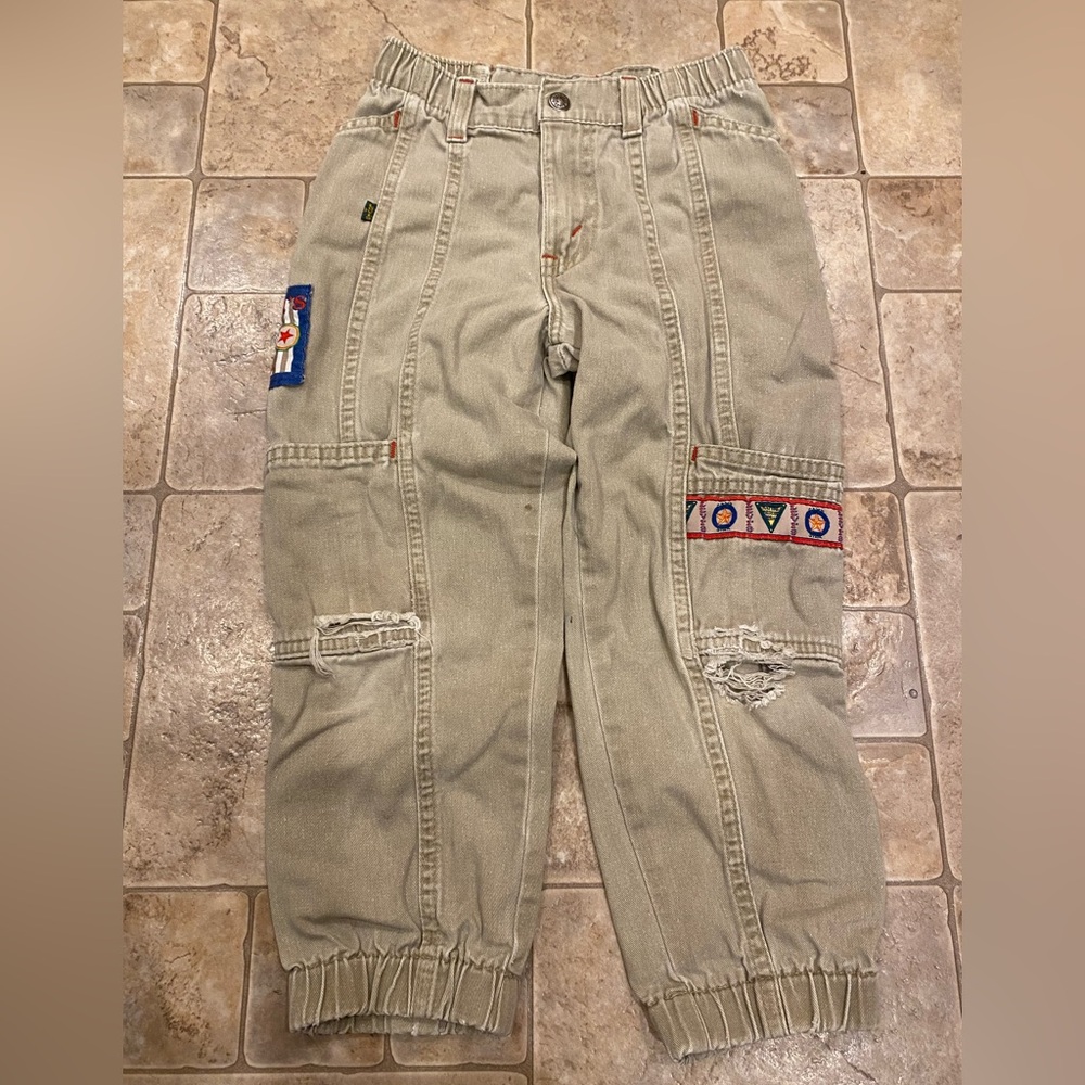 Vintage 80’s 90’s little Levi’s Pants “camp levis” outdoor beige youth sz 6 USA